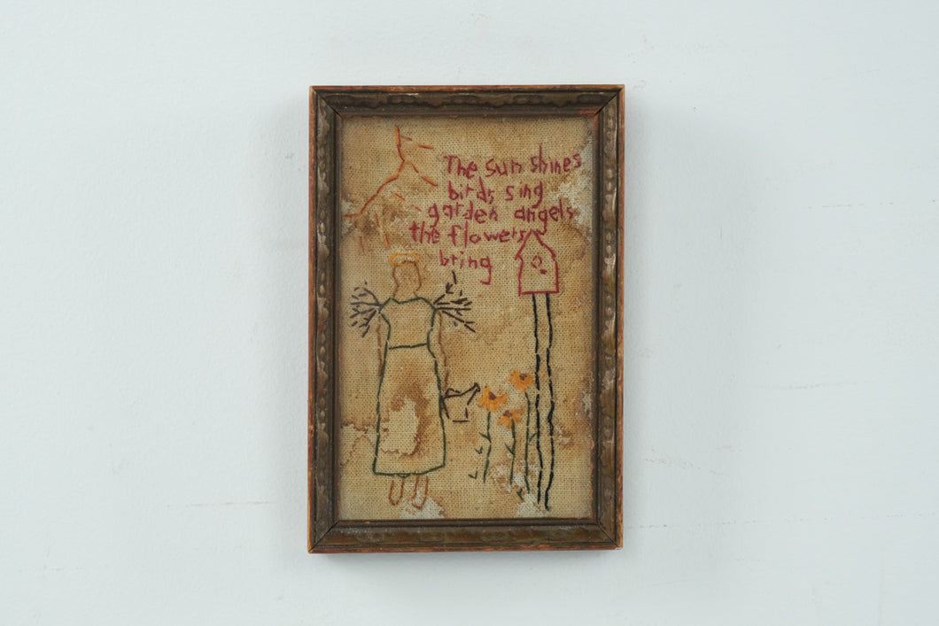 The Sun Shines Poem Framed Stitching