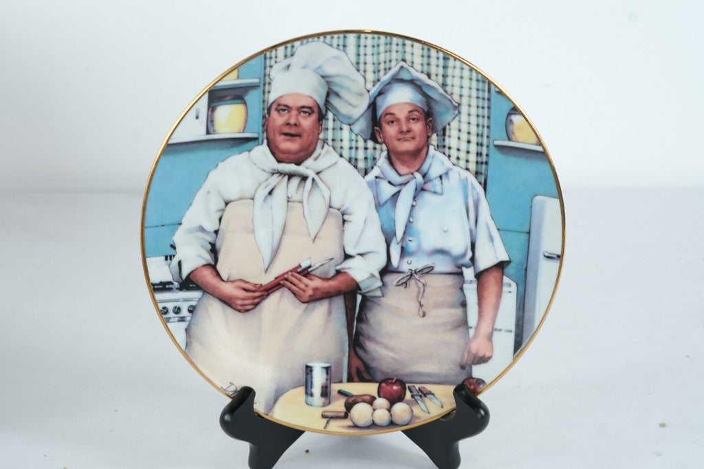The Honeymooners “The TV Chefs” Collector Plate – 5th Issue, 1987 Hamilton Collection – COA