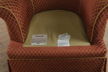 Load image into Gallery viewer, Thomasville Swivel Armchair with Matching Ottoman in Red Diamond Upholstery
