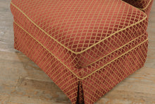 Load image into Gallery viewer, Thomasville Swivel Armchair with Matching Ottoman in Red Diamond Upholstery
