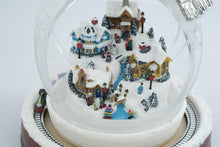 Load image into Gallery viewer, Thomas Kinkade White Christmas Crystal Snowman Lighted Village Moving Train
