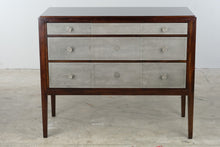 Load image into Gallery viewer, Thomas O’Brien Century Furniture Three-Drawer Shagreen and Mahogany Chest
