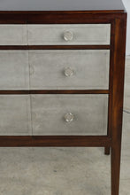 Load image into Gallery viewer, Thomas O’Brien Century Furniture Three-Drawer Shagreen and Mahogany Chest
