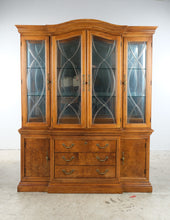 Load image into Gallery viewer, Thomasville Fine Burl Wood China Cabinet and Display Hutch
