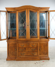 Load image into Gallery viewer, Thomasville Fine Burl Wood China Cabinet and Display Hutch
