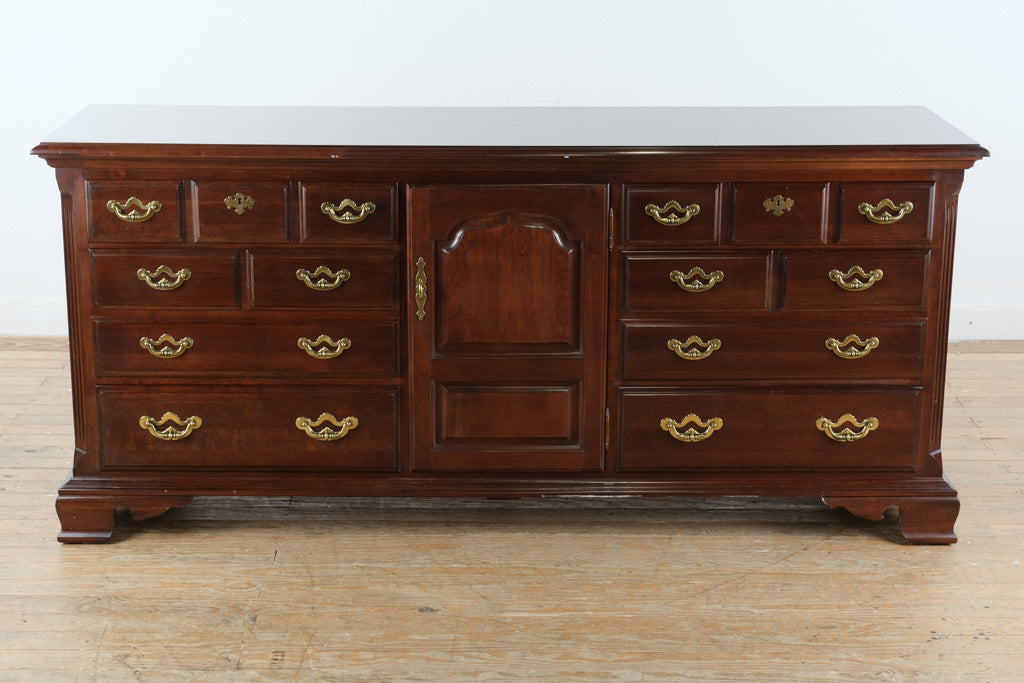 Thomasville Collector's Cherry Triple Dresser with Center Cabinet Stor – Craze Furniture and Antiques