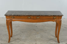 Load image into Gallery viewer, Thomasville Marble Top Console Table with Drawers
