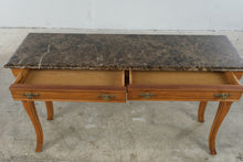Load image into Gallery viewer, Thomasville Marble Top Console Table with Drawers
