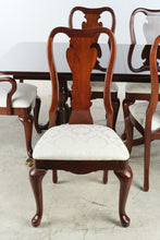 Load image into Gallery viewer, Thomasville Solid Mahogany Double Pedestal Dining Set with 6 Queen Anne Chairs
