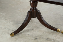Load image into Gallery viewer, Thomasville Solid Mahogany Double Pedestal Dining Set with 6 Queen Anne Chairs

