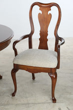 Load image into Gallery viewer, Thomasville Solid Cherry Queen Anne Dining Table with Two Leaves and Six Chairs
