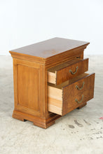 Load image into Gallery viewer, Thomasville Burl Wood Three-Drawer Nightstand
