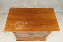 Load image into Gallery viewer, Thomasville Burl Wood Three-Drawer Nightstand
