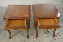 Load image into Gallery viewer, Pair of Thomasville Solid Wood French Provincial End Tables
