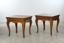 Load image into Gallery viewer, Pair of Thomasville Solid Wood French Provincial End Tables
