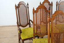 Load image into Gallery viewer, Thomasville Segovia Dining Set – Table w/ 2 Leaves + 8 Cane-Back Chairs (Spanish Mediterranean Style)
