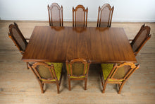 Load image into Gallery viewer, Thomasville Segovia Dining Set – Table w/ 2 Leaves + 8 Cane-Back Chairs (Spanish Mediterranean Style)
