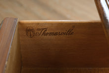 Load image into Gallery viewer, Elegant Thomasville 3-Drawer Nightstand – Sculpted Profile in Rich Walnut Finish
