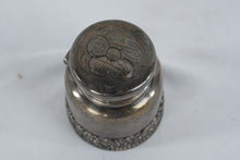 Load image into Gallery viewer, Antique Tiffany and Co Sterling Silver Inkwell Hinged Lid Desk Ink Bottle
