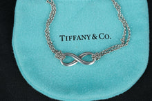 Load image into Gallery viewer, Tiffany and Co Infinity Bracelet Sterling Silver 925 Double Chain with Pouch

