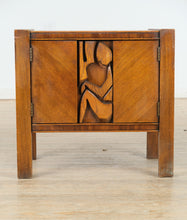 Load image into Gallery viewer, Mid-Century Tiki Brutalist Nightstand by United Furniture
