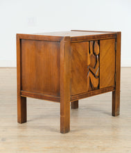 Load image into Gallery viewer, Mid-Century Tiki Brutalist Nightstand by United Furniture
