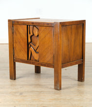Load image into Gallery viewer, Mid-Century Tiki Brutalist Nightstand by United Furniture
