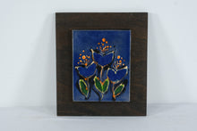 Load image into Gallery viewer, Werner Meschede Majolika Karlsruhe Floral Ceramic Wall Tile Mid Century
