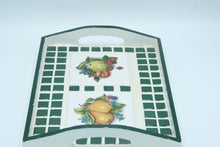 Load image into Gallery viewer, Vintage-Style Ceramic Tile Serving Tray – Green &amp; White Fruit Design (Pears &amp; Apples) – Handcrafted 2010
