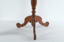 Load image into Gallery viewer, Vintage Scalloped Tilt Top Side Table with Turned Pedestal Base
