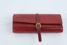 Load image into Gallery viewer, Time Resistance Madame Bovary Red Leather Jewelry Travel Case Italy
