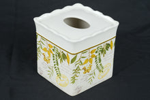 Load image into Gallery viewer, Botanical Tissue Box Cover Decorative Bathroom Vanity Holder Green Leaf Postcard Design
