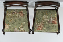 Load image into Gallery viewer, Pair of Regency Chairs with Carved Hoofed Feet - Brand New Toile Upholstery
