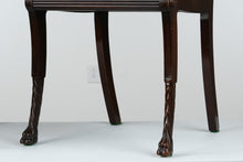 Load image into Gallery viewer, Pair of Regency Chairs with Carved Hoofed Feet - Brand New Toile Upholstery
