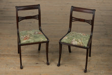 Load image into Gallery viewer, Pair of Regency Chairs with Carved Hoofed Feet - Brand New Toile Upholstery
