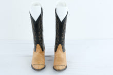 Load image into Gallery viewer, Tony Lama Mens Cowboy Boots Style 1034 Tan Black Leather Western Boots Size 8 D
