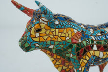 Load image into Gallery viewer, Barcinos Toro Mosaic Bull Figurine Barcelona Style 5 Inch
