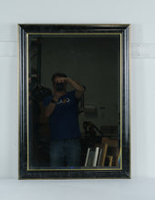 Load image into Gallery viewer, Black &amp; Gold Framed Wall Mirror – Hollywood Regency Style, Rectangular Decor Mirror
