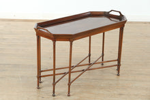 Load image into Gallery viewer, Traditional Inlaid Butler’s Tray Table – Federal Style with Octagonal Top
