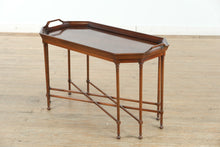 Load image into Gallery viewer, Traditional Inlaid Butler’s Tray Table – Federal Style with Octagonal Top
