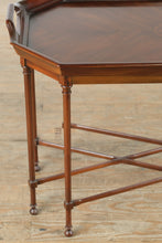 Load image into Gallery viewer, Traditional Inlaid Butler’s Tray Table – Federal Style with Octagonal Top
