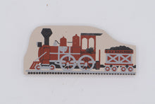 Load image into Gallery viewer, Cat’s Meow Village 1878 F.&amp;J. Railroad Locomotive Wooden Train Engine – Retired Collectible
