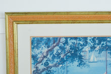 Load image into Gallery viewer, “Tranquil Harbor” Framed Coastal Art Print – 29x35 – Nautical Boats Scene, Made in USA
