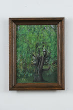 Load image into Gallery viewer, “Willow in Stillness” – Original Oil Painting, Signed Landscape in Wood Frame

