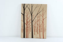 Load image into Gallery viewer, Marushka Vintage Mid Century Modern Forest Trees Fabric Wall Art 24 Inch
