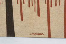 Load image into Gallery viewer, Marushka Vintage Mid Century Modern Forest Trees Fabric Wall Art 24 Inch
