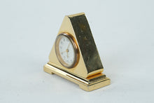 Load image into Gallery viewer, Miniature Gold Triangle Quartz Clock
