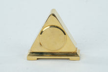 Load image into Gallery viewer, Miniature Gold Triangle Quartz Clock
