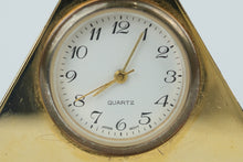 Load image into Gallery viewer, Miniature Gold Triangle Quartz Clock
