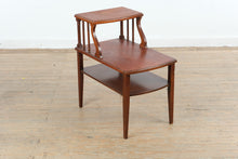 Load image into Gallery viewer, Vintage Mahogany Two-Tier Telephone Table with Magazine Shelf

